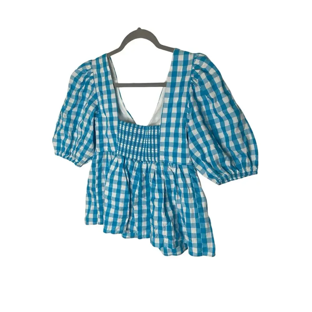 Lilly Pulitzer Sarafina Gingham Babydoll Boho Preppy Casual Office Coquette 0
